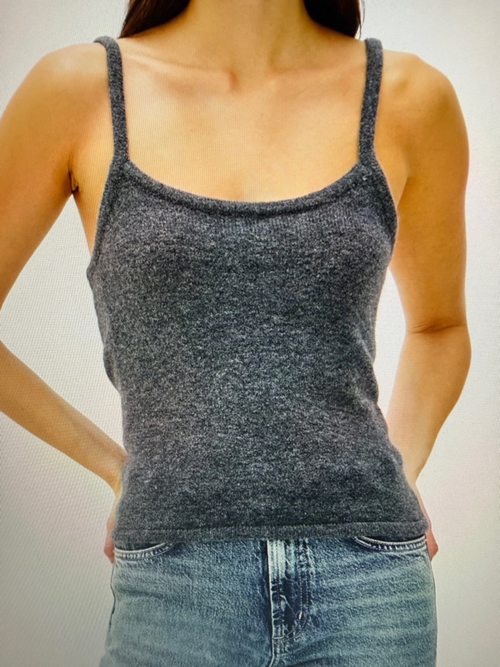 Rails Hollie Charcoal Knit Tank Top